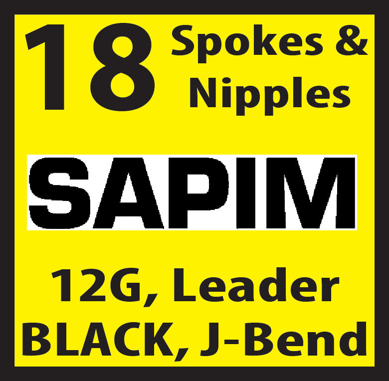 Sapim Black Custom Cut Spokes & Nipples. 12 Gauge. EBike Spokes. Free