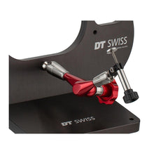 DT Swiss Wheel Truing Stand With Two DT Swiss Dial Indicators.