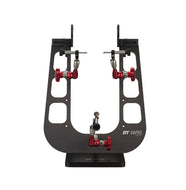 DT Swiss Wheel Truing Stand With Two DT Swiss Dial Indicators.