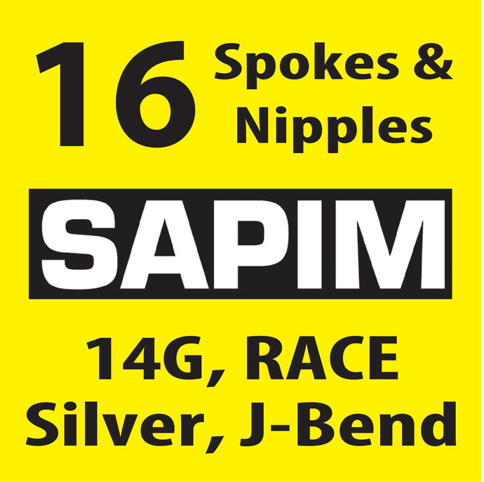 Sapim Race, Silver, 16 Spokes and Nipples